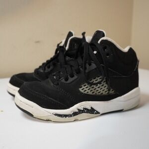 Air Jordan 5 Retro TD Black White Basketball Sneakers Toddler Size 11C
